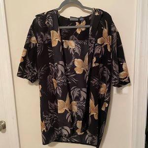 WOMENS BLACK BEACH SHIRT